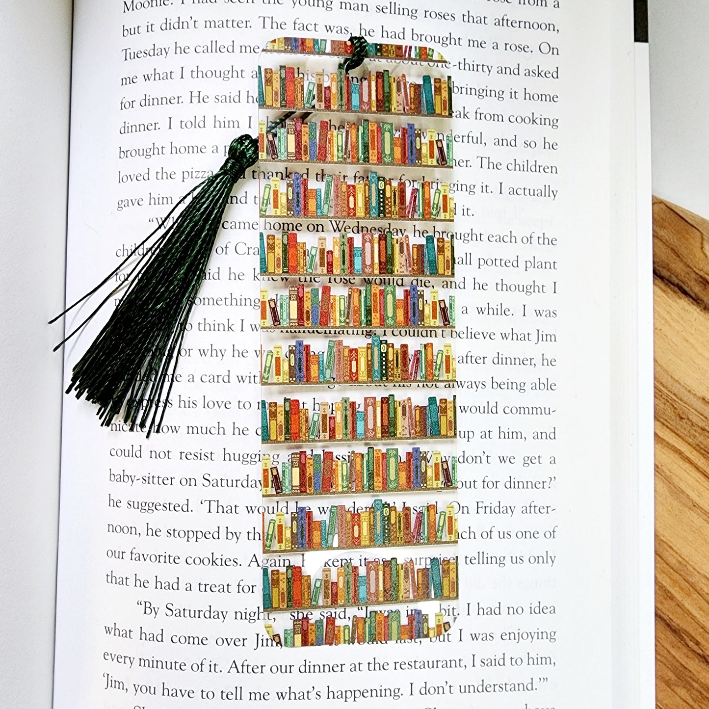 Flexible Acrylic Books Bookmark with Tassel