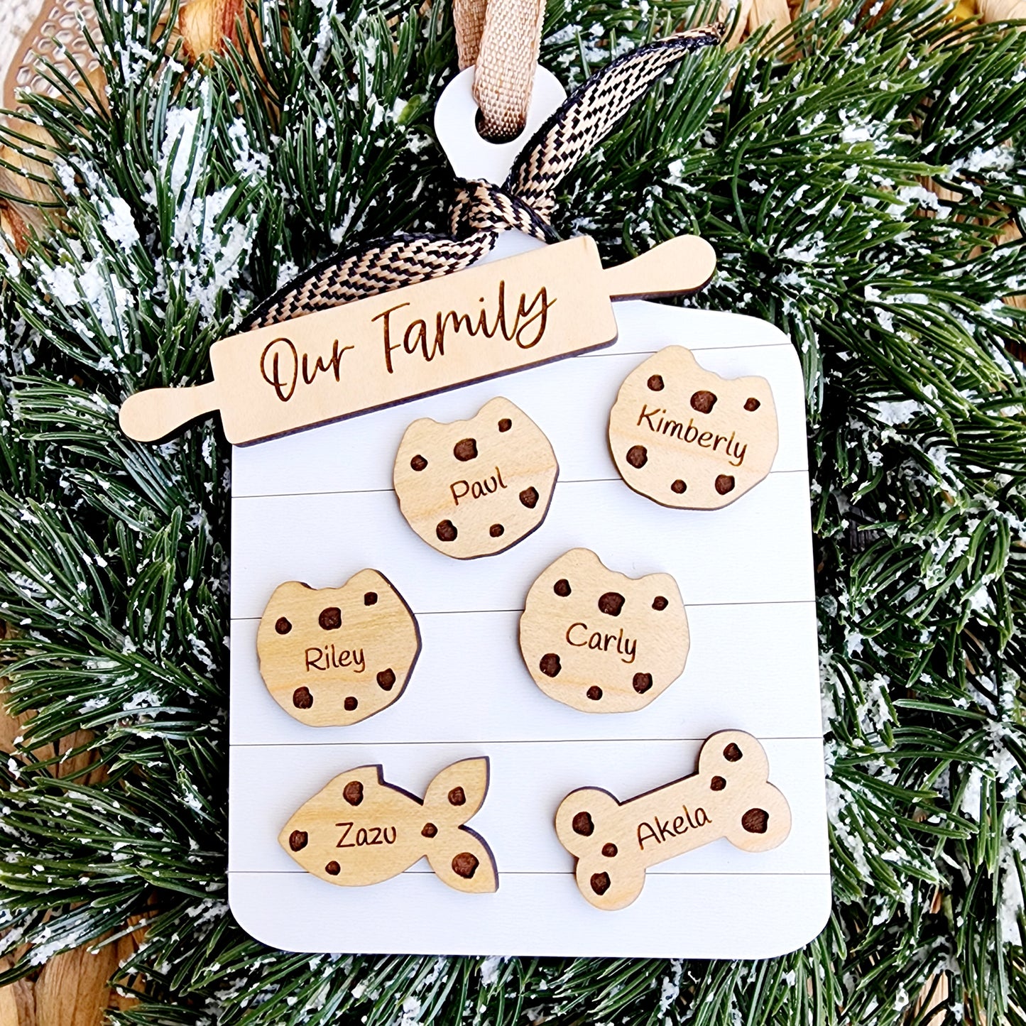 Custom Family Cookie Ornament 2025 Family name Ornament
