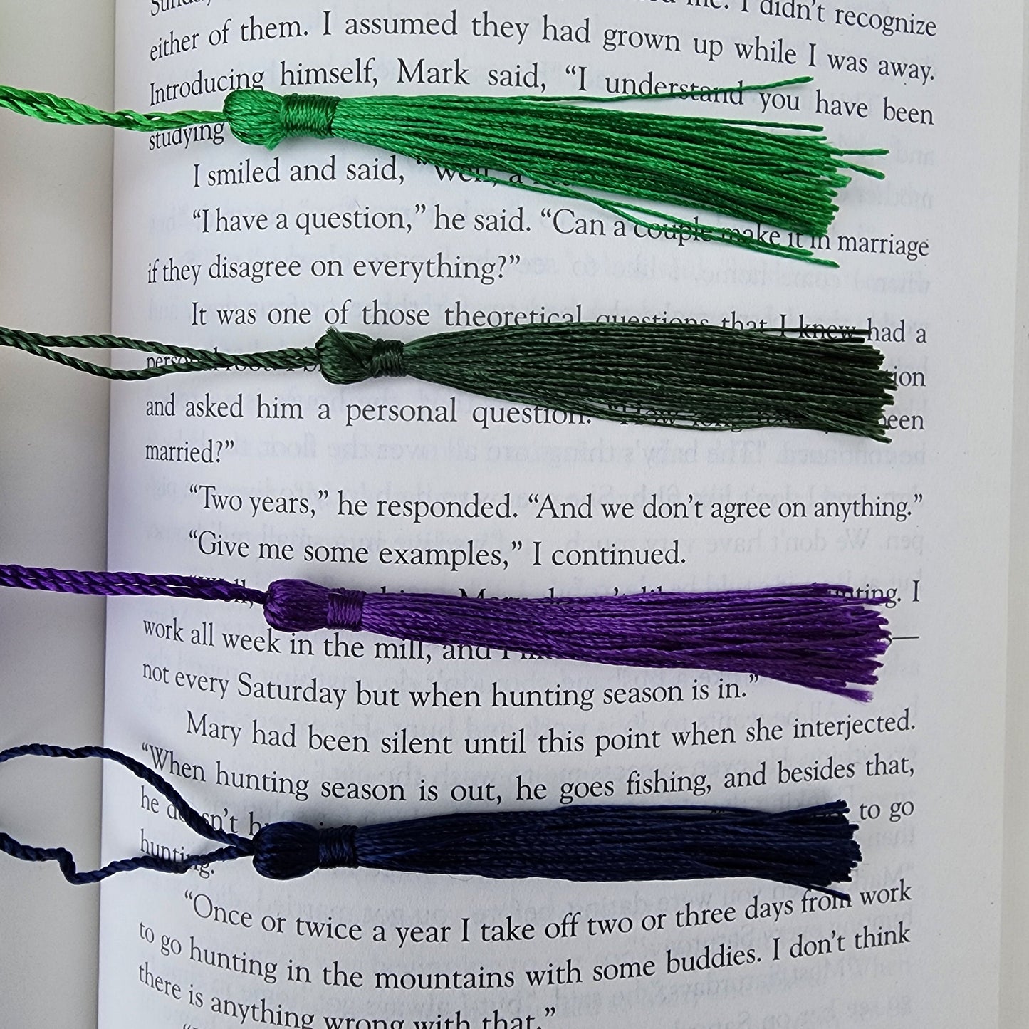 Purple Lilacs Flexible Acrylic Bookmark with Tassel Book lover gift for bookworm