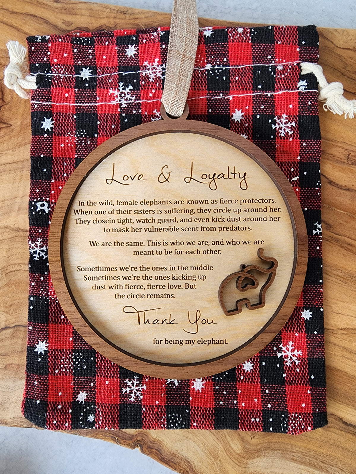 Thank You for Being My Elephant – Best Friend Ornament