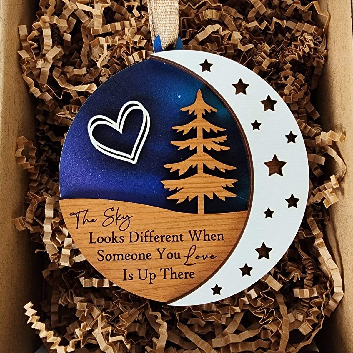Memorial Ornament – The Sky Looks Different When Someone You Love Is Up There