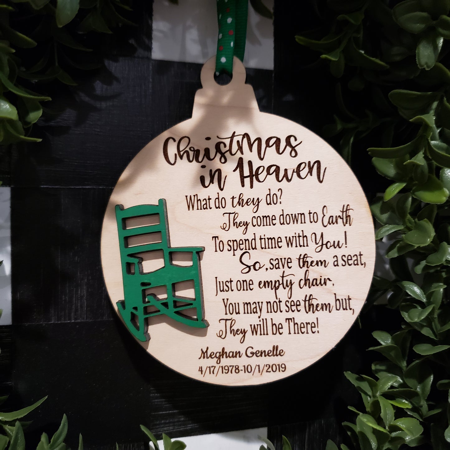 Christmas in Heaven Ornament with Rocking Chair
