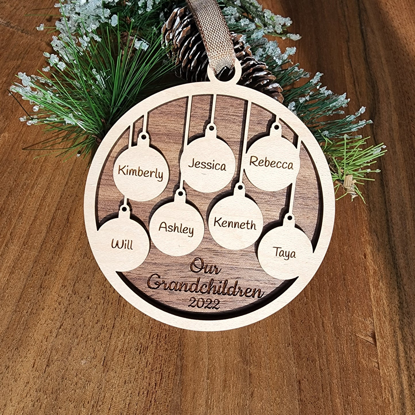 Personalized Great Grandchildren Christmas Ornament 2024 with grandchildren names