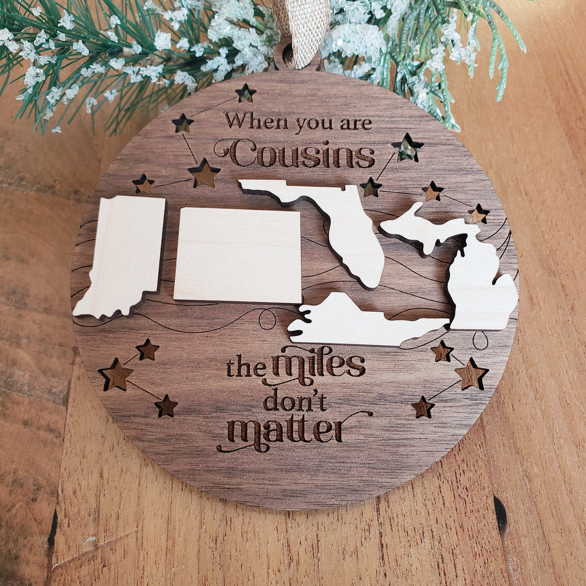 Personalized Family Christmas Ornaments / Togetherness Ornament / Family Gift / Friends Gift / Sister Gift / Sibling Gift