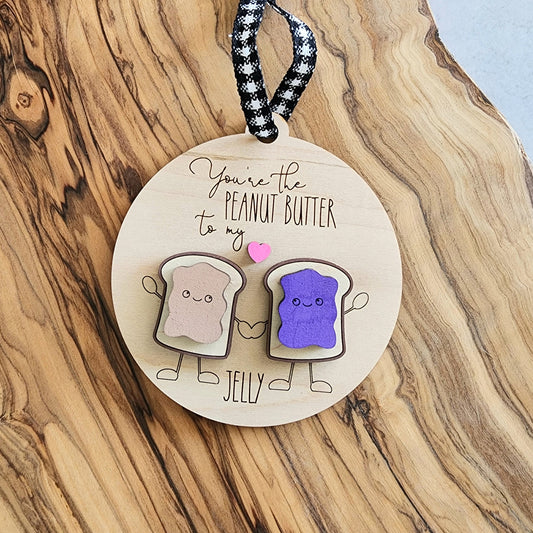PB&J Christmas Ornament | Cute Couple Gift, Best Friends Keepsake