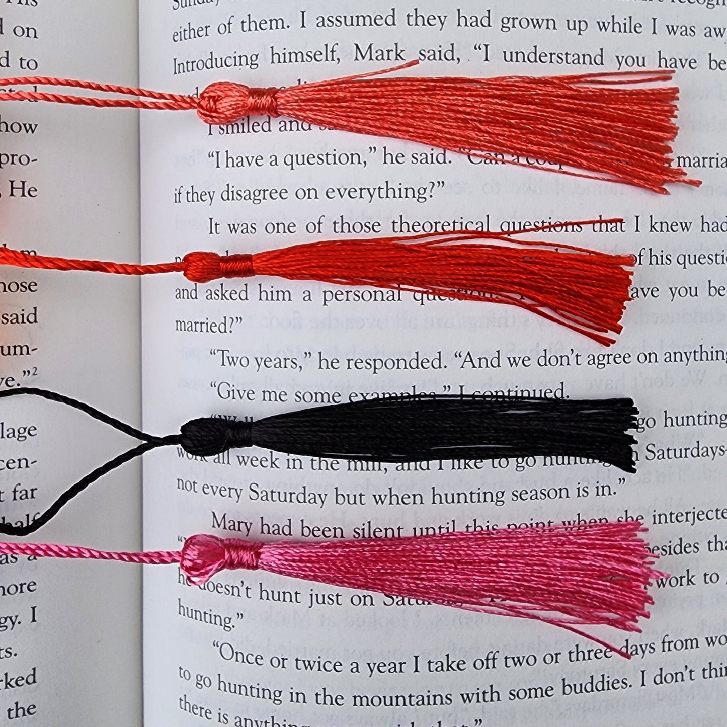 Red Roses Stained Glass Bookmark with Tassel for book lover gift for bookworm