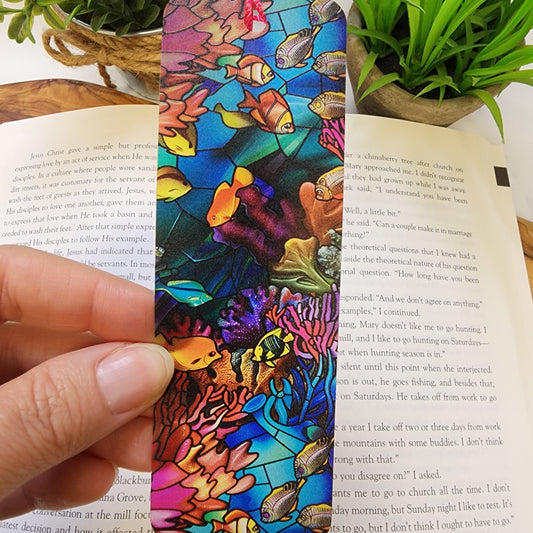 Tropical Fish Flexible Acrylic Bookmark with Tassel Book lover gift for bookworm
