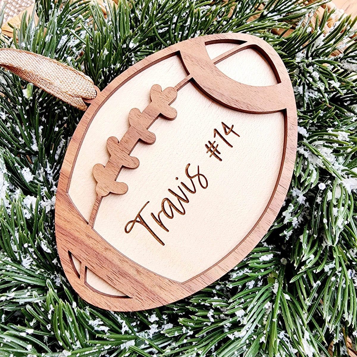 Personalized Sports Christmas Ornament: Football, Baseball, Soccer, Volleyball