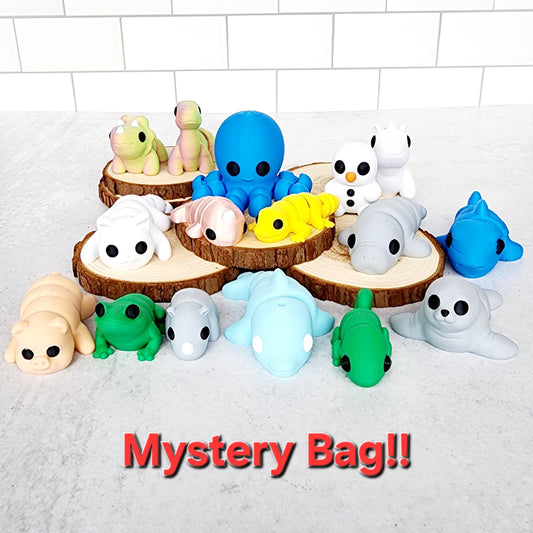 3D Printed Animals Mystery Pack Animal Fidget toy 3D Printed Toys Pocket sized creatures