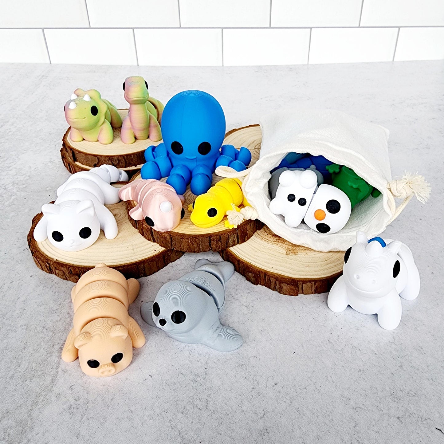 3D Printed Animals Mystery Pack Animal Fidget toy 3D Printed Toys Pocket sized creatures