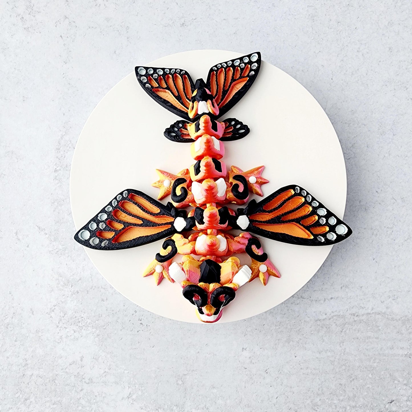 3D printed articulated Butterfly dragon / 3D printed dragon / 3D printed fidget/ gifts for kids / Desk Toy / articulated dragon