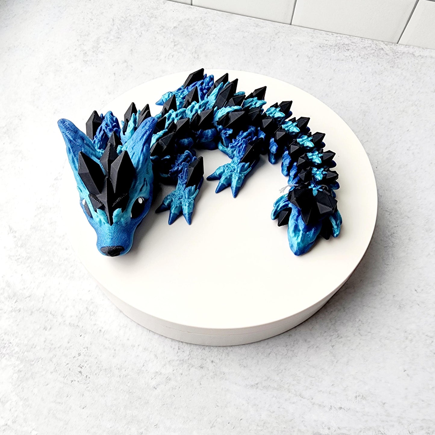 Articulated 3D Printed Wolf Dragon Toy – Fidget Desk Toy for Kids & Adults, Flexible Dragon Gift, Unique Fantasy Creature