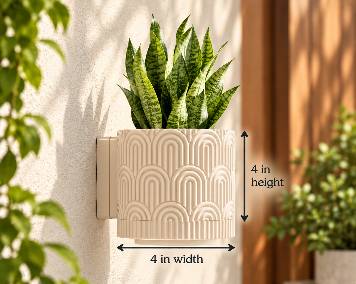 3D Printed Wall Planter with Drainage, Modern Indoor Hanging Plant Pot, Geometric Wall Decor, Unique Plant Gift