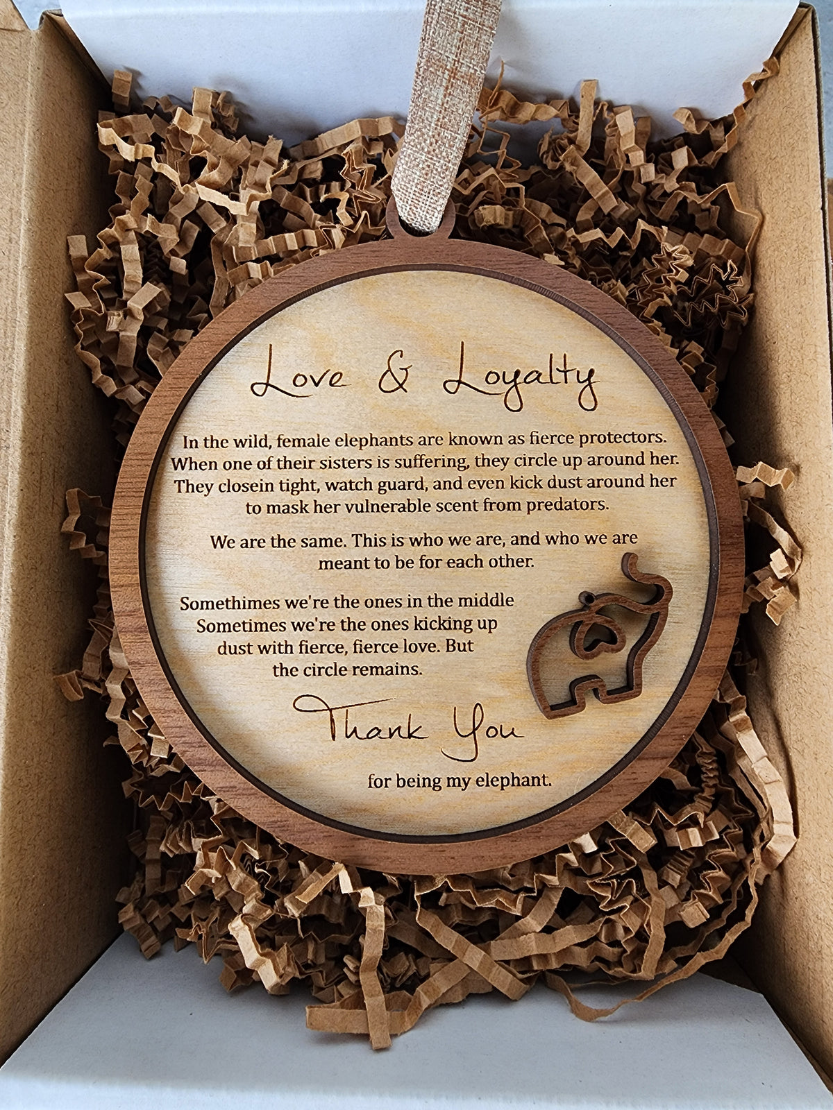 Thank You for Being My Elephant – Best Friend Ornament