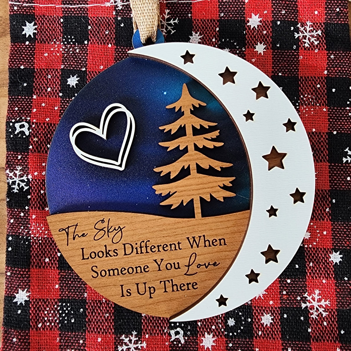 Memorial Ornament – The Sky Looks Different When Someone You Love Is Up There