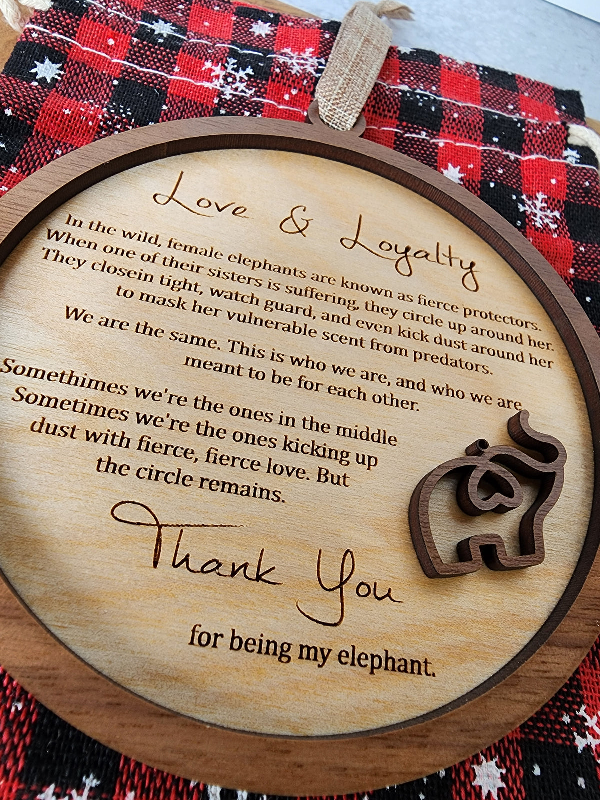 Thank You for Being My Elephant – Best Friend Ornament