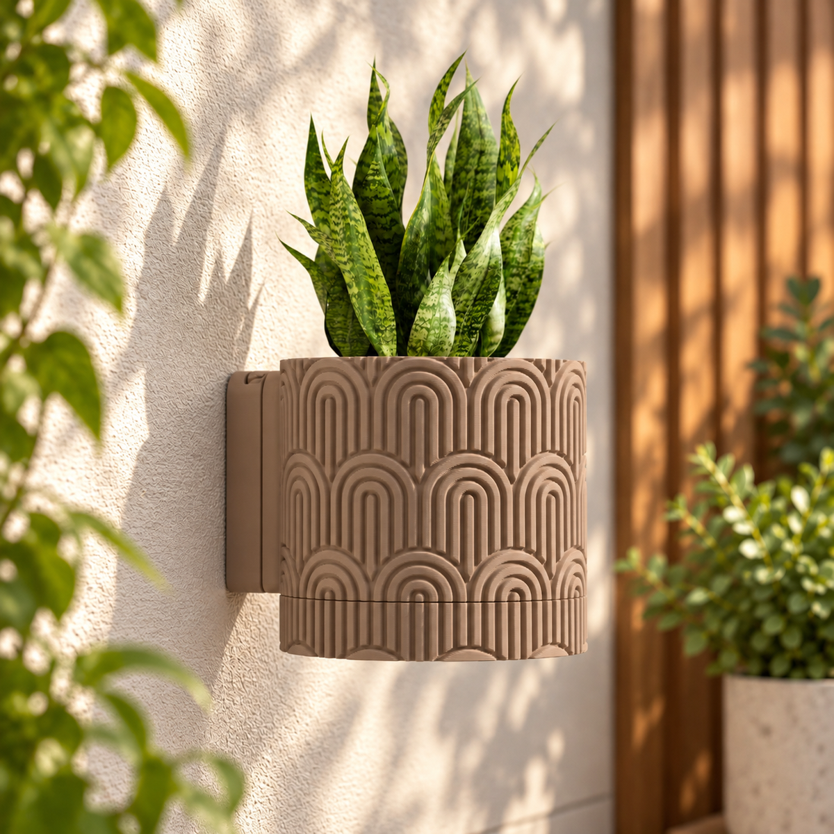 3D Printed Wall Planter with Drainage, Modern Indoor Hanging Plant Pot, Geometric Wall Decor, Unique Plant Gift