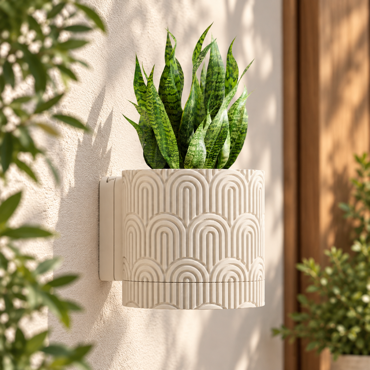 3D Printed Wall Planter with Drainage, Modern Indoor Hanging Plant Pot, Geometric Wall Decor, Unique Plant Gift