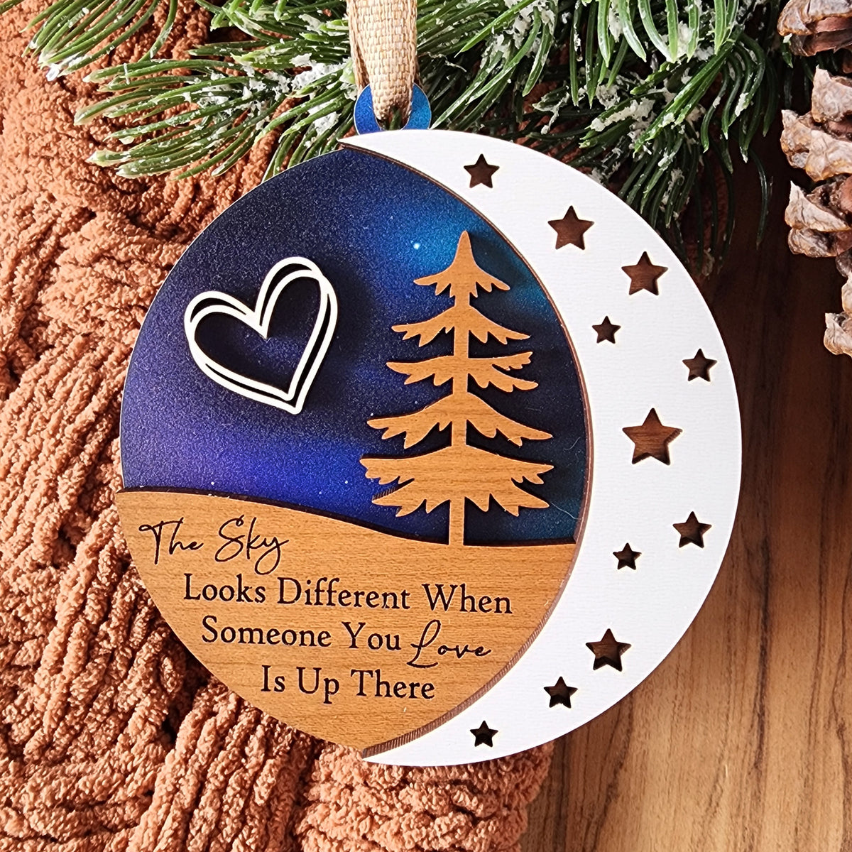 Memorial Ornament – The Sky Looks Different When Someone You Love Is Up There