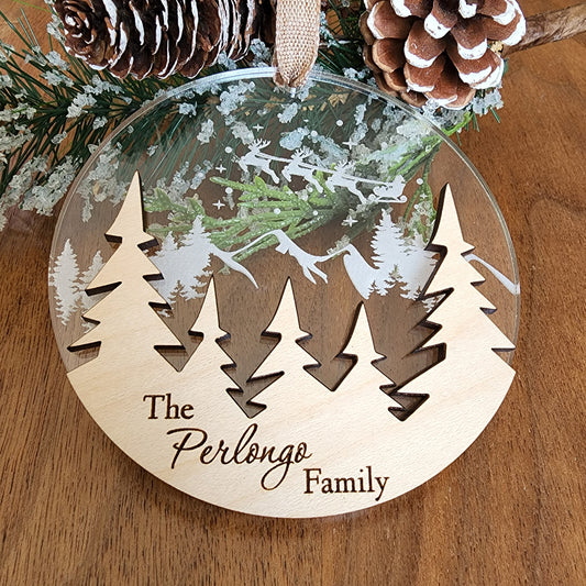Personalized Family name Christmas Ornament